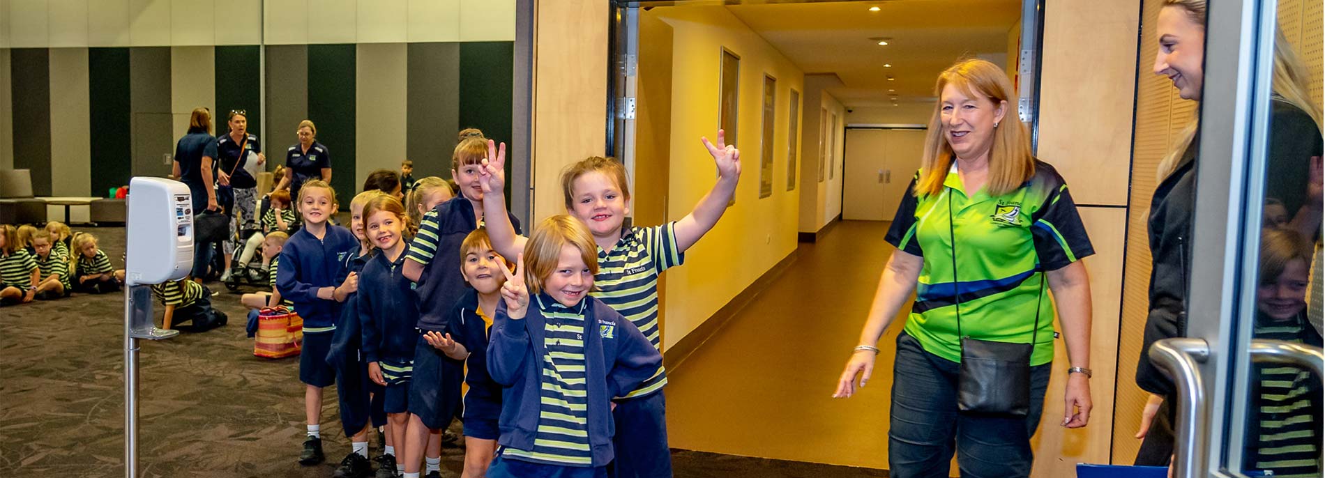 Children standing in line